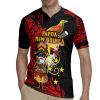 Papua New Guinea Christmas Rugby Jersey Funny Melanesian Santa with Bird-of-paradise Tribal Style - Polynesian Pride