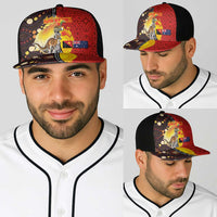 Australia and Papua New Guinea Together Baseball Net Cap Bird-of-paradise and Kangaroo with Oro Tapa and Aboriginal Art Motifs LT03 - Polynesian Pride