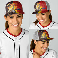 Australia and Papua New Guinea Together Baseball Net Cap Bird-of-paradise and Kangaroo with Oro Tapa and Aboriginal Art Motifs LT03 - Polynesian Pride