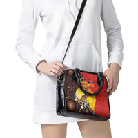 Australia and Papua New Guinea Together Shoulder Handbag Bird-of-paradise and Kangaroo with Oro Tapa and Aboriginal Art Motifs LT03 - Polynesian Pride