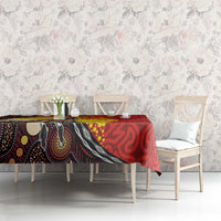 Australia and Papua New Guinea Together Tablecloth Bird-of-paradise and Kangaroo with Oro Tapa and Aboriginal Art Motifs LT03 - Polynesian Pride