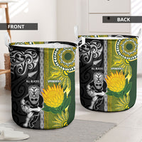Rugby New Zealand and South Africa Laundry Basket Greatest Rivalry Silver Fern and Antelope