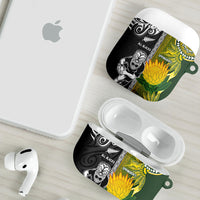 Rugby New Zealand and South Africa AirPods Case Greatest Rivalry Silver Fern and Antelope