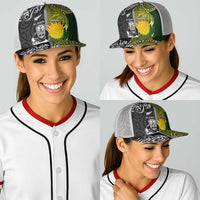 New Zealand and South Africa Rugby Baseball Net Cap Greatest Rivalry-Silver Fern and Antelope