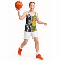 Custom Rugby New Zealand and South Africa Basketball Jersey Greatest Rivalry Silver Fern and Antelope