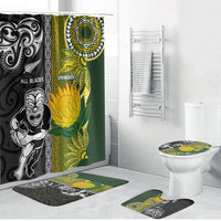 Rugby New Zealand and South Africa Bathroom Set Greatest Rivalry Silver Fern and Antelope