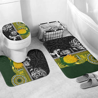Rugby New Zealand and South Africa Bathroom Set Greatest Rivalry Silver Fern and Antelope