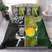Rugby New Zealand and South Africa Bedding Set Greatest Rivalry Silver Fern and Antelope