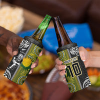 Custom Rugby New Zealand and South Africa 4 in 1 Can Cooler Tumbler Greatest Rivalry Silver Fern and Antelope