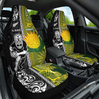 Rugby New Zealand and South Africa Car Seat Cover Greatest Rivalry Silver Fern and Antelope