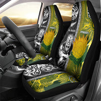 Rugby New Zealand and South Africa Car Seat Cover Greatest Rivalry Silver Fern and Antelope