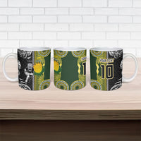 Custom Rugby New Zealand and South Africa Ceramic Mug Greatest Rivalry Silver Fern and Antelope
