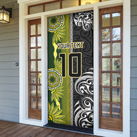 Custom Rugby New Zealand and South Africa Door Cover Greatest Rivalry Silver Fern and Antelope