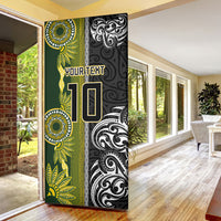 Custom Rugby New Zealand and South Africa Door Cover Greatest Rivalry Silver Fern and Antelope