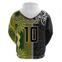 Custom Rugby New Zealand and South Africa Hoodie Greatest Rivalry Silver Fern and Antelope