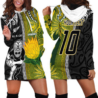 Custom Rugby New Zealand and South Africa Hoodie Dress Greatest Rivalry Silver Fern and Antelope