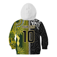 Custom Rugby New Zealand and South Africa Kid Hoodie Greatest Rivalry Silver Fern and Antelope