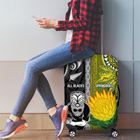 Rugby New Zealand and South Africa Luggage Cover Greatest Rivalry Silver Fern and Antelope