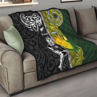 Rugby New Zealand and South Africa Quilt Greatest Rivalry Silver Fern and Antelope