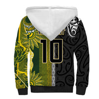 Custom Rugby New Zealand and South Africa Sherpa Hoodie Greatest Rivalry Silver Fern and Antelope
