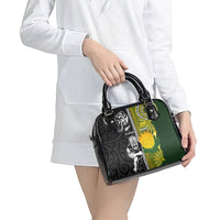 Rugby New Zealand and South Africa Shoulder Handbag Greatest Rivalry Silver Fern and Antelope