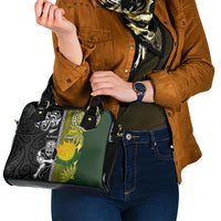 Rugby New Zealand and South Africa Shoulder Handbag Greatest Rivalry Silver Fern and Antelope