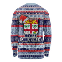 fiji-christmas-long-sleeve-shirt-fijian-santa-and-coat-of-arms-mix-tapa-pattern-striped-style