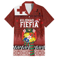 Tongan Christmas Hawaiian Shirt Kilisimasi Fiefia with Ngatu Art Tattoo LT03 Red - Polynesian Pride