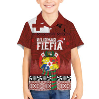 Tongan Christmas Hawaiian Shirt Kilisimasi Fiefia with Ngatu Art Tattoo LT03 - Polynesian Pride