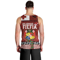 Tongan Christmas Men Tank Top Kilisimasi Fiefia with Ngatu Art Tattoo LT03 - Polynesian Pride