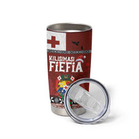 Tongan Christmas Tumbler Cup Kilisimasi Fiefia with Ngatu Art Tattoo
