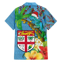 Fijians Iguana Tagimoucia Christmas Family Matching Puletasi and Hawaiian Shirt Christmas Palm Tree and Hibiscus