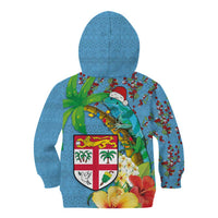 Fijians Iguana Tagimoucia Christmas Kid Hoodie Christmas Palm Tree and Hibiscus
