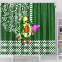 Aloha Avocado Funny Fruits Custom Shower Curtain Mix Hawaiian Kakau Tribal LT03 - Polynesian Pride