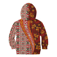Hawaii Native Tapa Elements and Hibiscus Flowers Kid Hoodie LT03 - Polynesian Pride