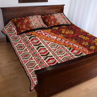Hawaii Native Tapa Elements and Hibiscus Flowers Quilt Bed Set LT03 - Polynesian Pride