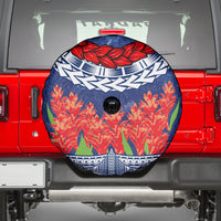 Samoan Tapa Spare Tire Cover Ula Fala and Teuila Flower LT03 - Polynesian Pride