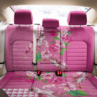 Hawaii Aloha Turtle Hibiscus and Leaves Back Car Seat Cover with Polynesian and Kakau Tattoos Rose Color - Polynesian Pride