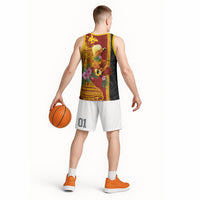 Papua New Guinea Independence Day Basketball Jersey Birds-of-Paradise Melanesian Tattoos Tropical Plants LT03 - Polynesian Pride