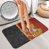 Papua New Guinea Independence Day Bathroom Set Birds-of-Paradise Melanesian Tattoos Tropical Plants LT03 - Polynesian Pride