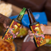 Papua New Guinea Independence Day 4 in 1 Can Cooler Tumbler Birds-of-Paradise Melanesian Tattoos Tropical Plants LT03 - Polynesian Pride