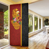 Papua New Guinea Independence Day Door Cover Birds-of-Paradise Melanesian Tattoos Tropical Plants LT03 - Polynesian Pride