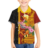 Papua New Guinea Independence Day Hawaiian Shirt Birds-of-Paradise Melanesian Tattoos Tropical Plants LT03 - Polynesian Pride
