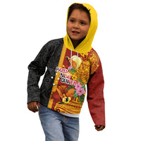 Papua New Guinea Independence Day Kid Hoodie Birds-of-Paradise Melanesian Tattoos Tropical Plants LT03 - Polynesian Pride