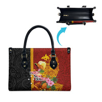 Papua New Guinea Independence Day Leather Bag Birds-of-Paradise Melanesian Tattoos Tropical Plants LT03 - Polynesian Pride