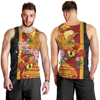 Papua New Guinea Independence Day Men Tank Top Birds-of-Paradise Melanesian Tattoos Tropical Plants LT03 - Polynesian Pride