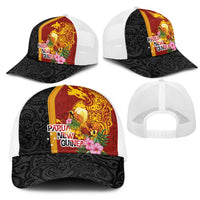 Papua New Guinea Independence Day Mesh Trucker Cap Birds-of-Paradise Melanesian Tattoos Tropical Plants LT03 - Polynesian Pride