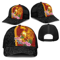 Papua New Guinea Independence Day Mesh Trucker Cap Birds-of-Paradise Melanesian Tattoos Tropical Plants LT03 - Polynesian Pride