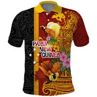Papua New Guinea Independence Day Polo Shirt Birds-of-Paradise Melanesian Tattoos Tropical Plants LT03 Multicolor - Polynesian Pride