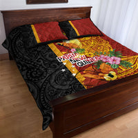 Papua New Guinea Independence Day Quilt Bed Set Birds-of-Paradise Melanesian Tattoos Tropical Plants LT03 - Polynesian Pride